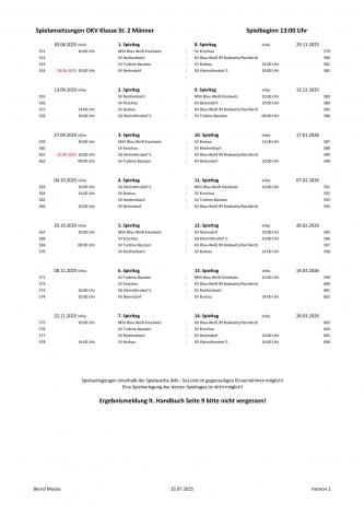 Spielplan